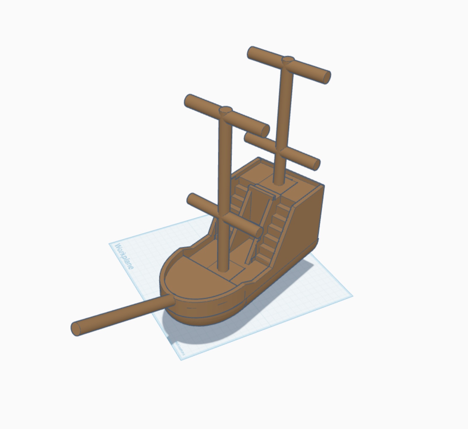 3D model of a sailing ship